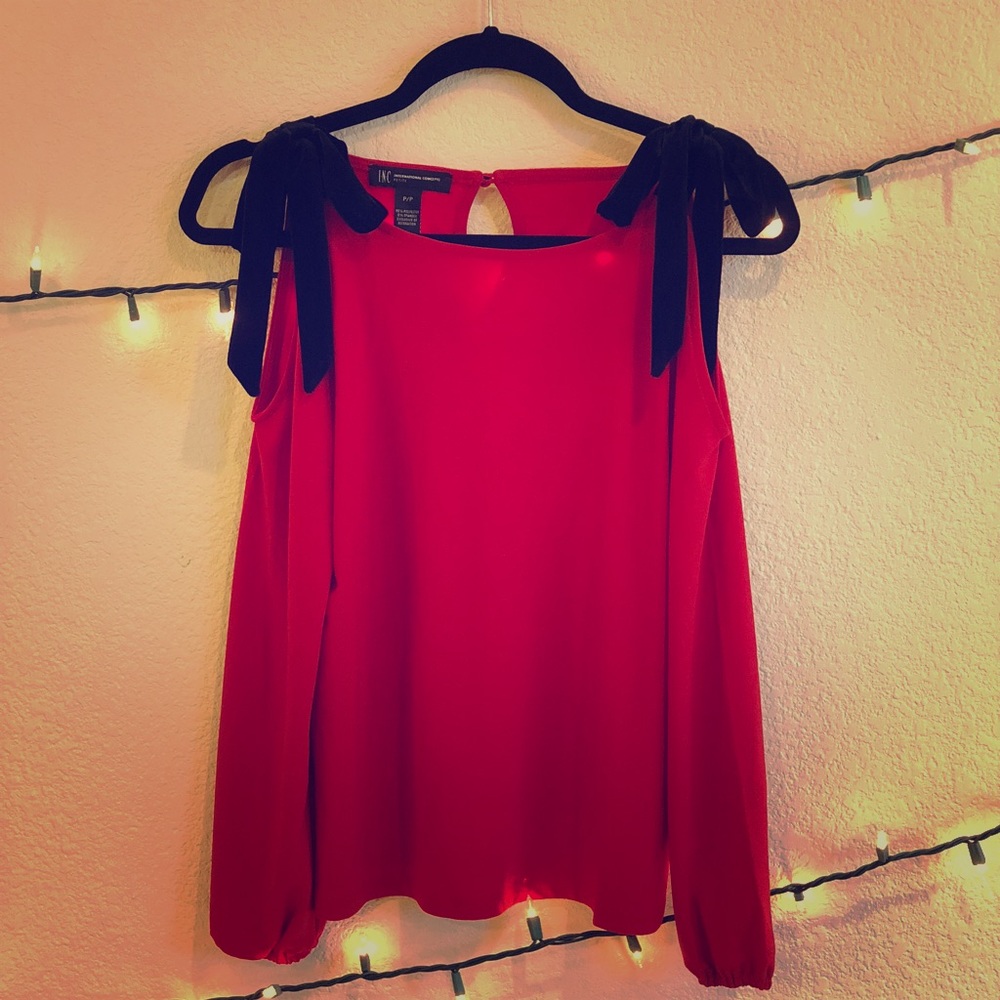 Bow Tie Open Shoulder Top